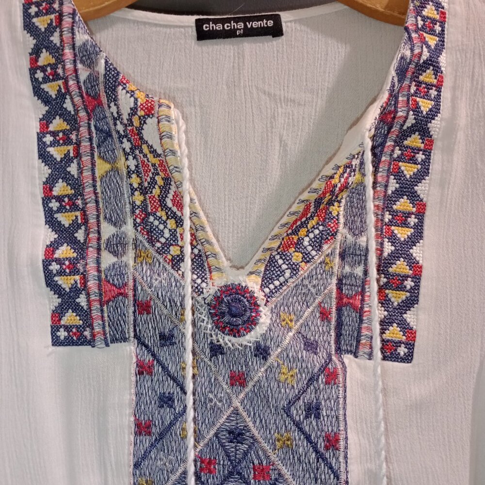 Embroidered Boho Top